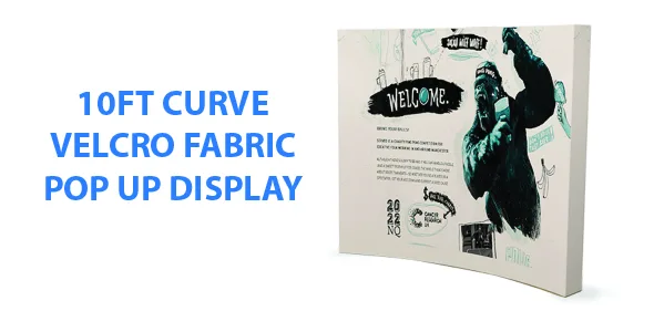 10ft Curve Velcro Fabric Pop Up Display
