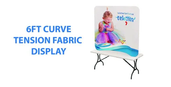 6ft Curve Tension Fabric Display