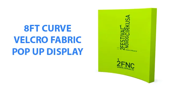 8ft Curve Velcro Fabric Pop Up Display
