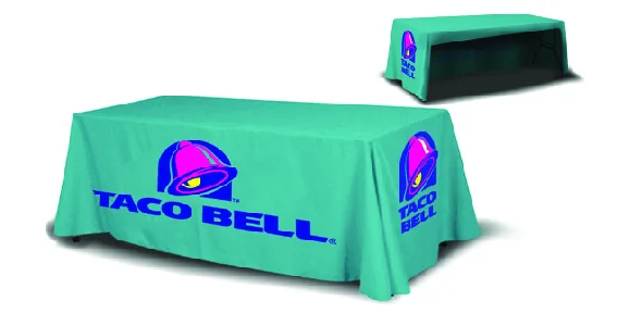 8ft Table Cover 3 sided (Open Back)